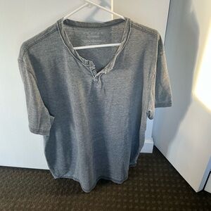 Lucky Brand Gray Short Sleeve Henley
